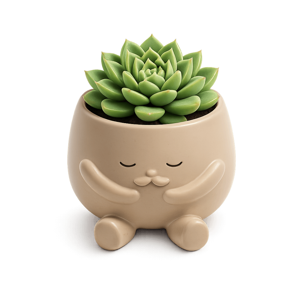 Breathe It Out succulent gift pot