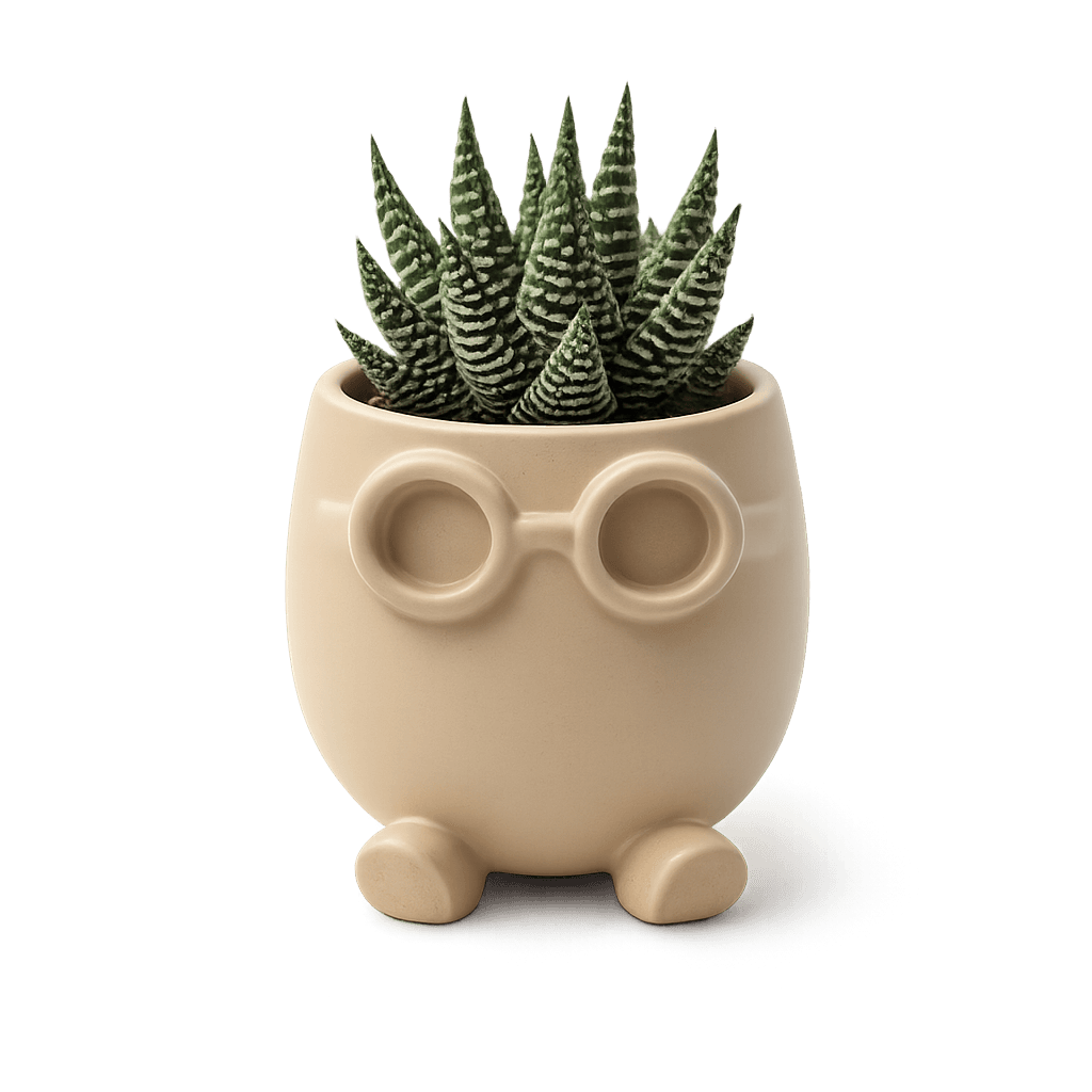 Hang In There Haworthia succulent gift pot