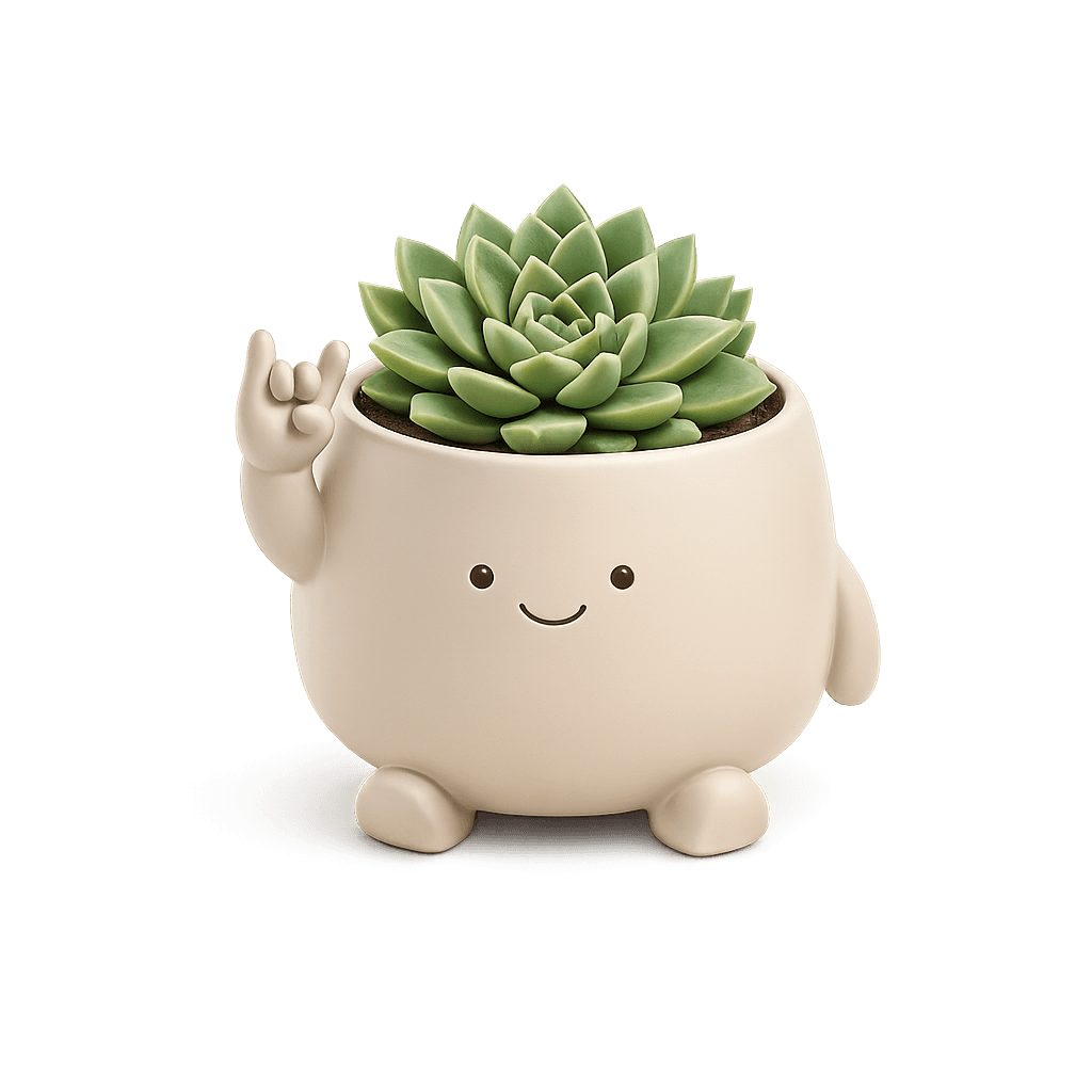 Waving succulent planter